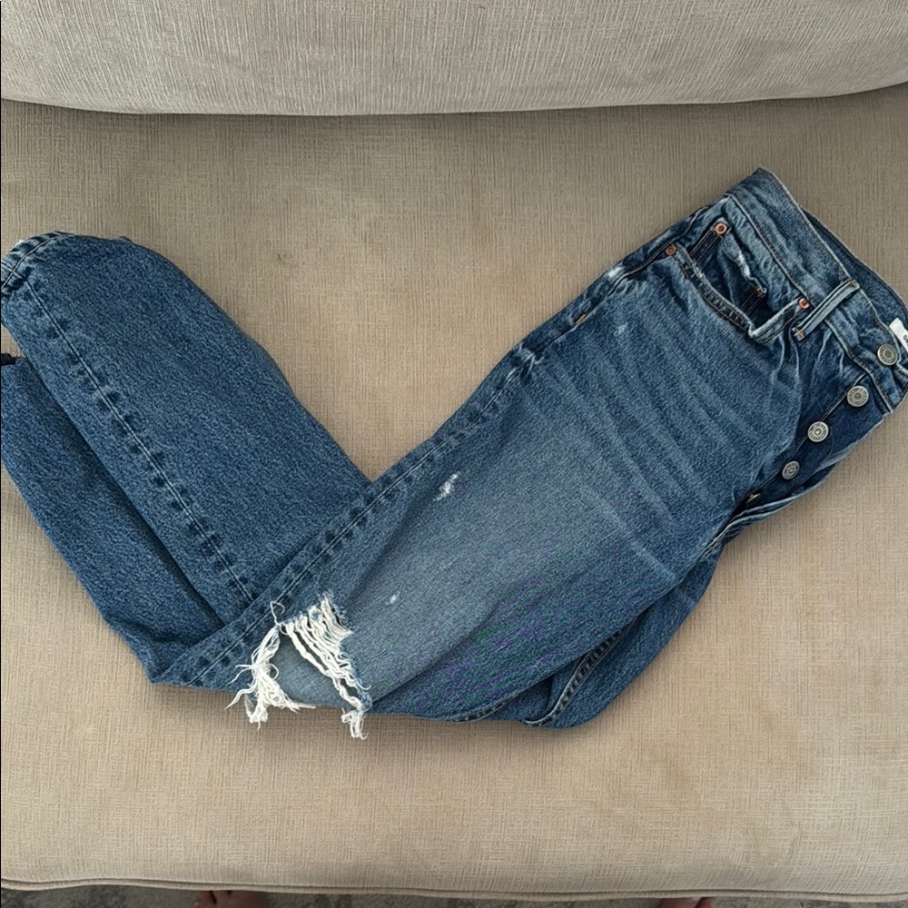 GRLFRND Classic Blue Distressed Women's Jeans